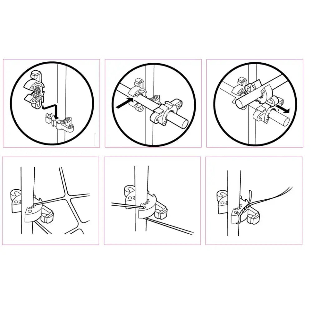 Black plastic door latch assembly with adjustable clamp for incognito c-bites garden stake collection expansion pack