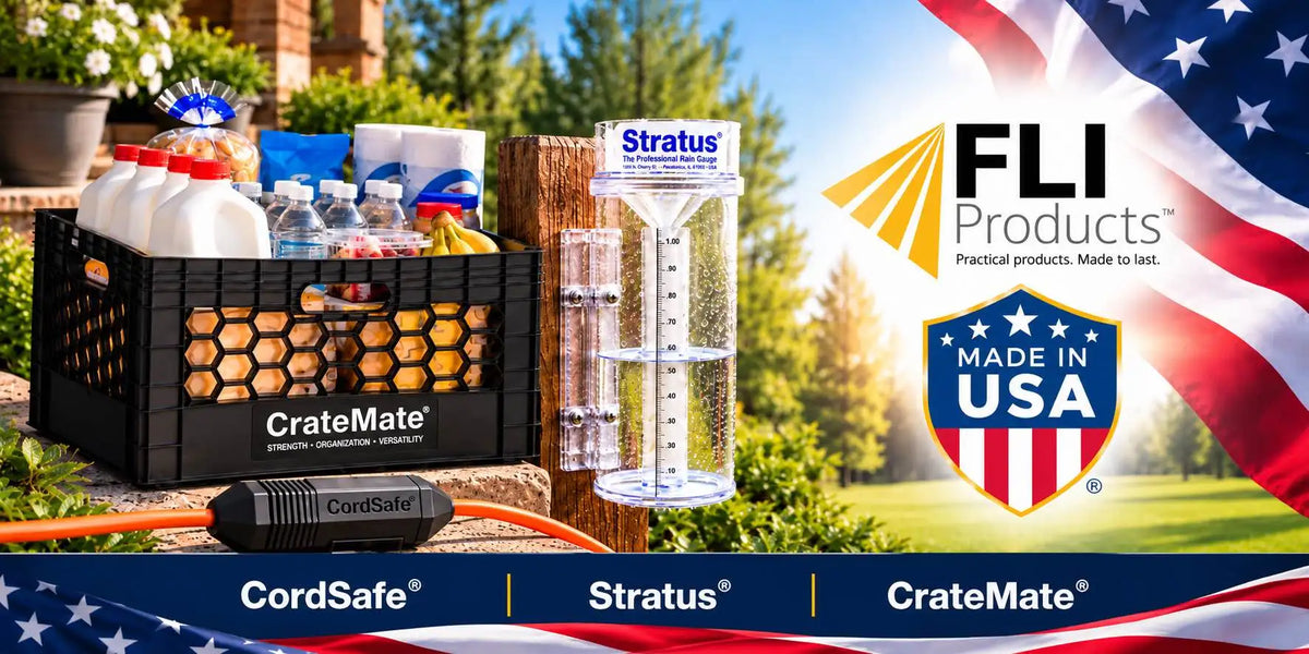 FLI Products Made in USA CordSafe, Stratus, CrateMate