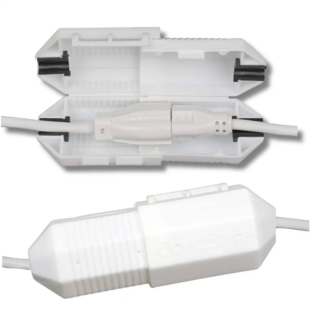 CordSafe Outdoor Extension Cord Cover – Weather-Resistant Plug Protector Made In USA - White 1 PK - Electrical Cord