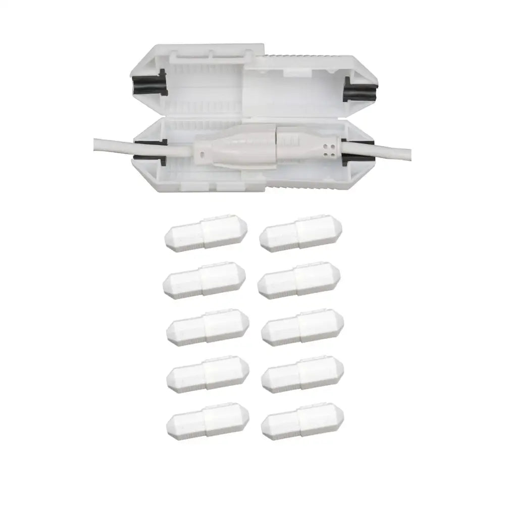 CordSafe Outdoor Extension Cord Cover – Weather-Resistant Plug Protector Made In USA - White 10PK - Electrical Cord
