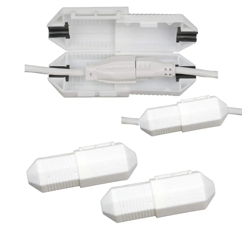 CordSafe Outdoor Extension Cord Cover – Weather-Resistant Plug Protector Made In USA - White 2PK - Electrical Cord