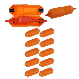 CordSafe Outdoor Extension Cord Cover – Weather-Resistant Plug Protector Made In USA - Orange 10PK - Electrical Cord