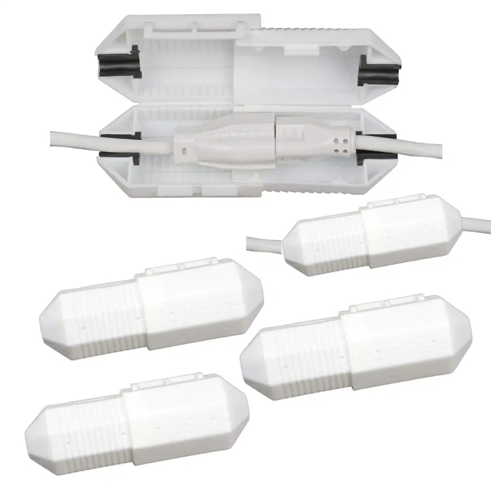 CordSafe Outdoor Extension Cord Cover – Weather-Resistant Plug Protector Made In USA - White 3PK - Electrical Cord