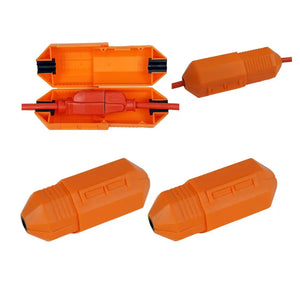 CordSafe Outdoor Extension Cord Cover – Weather-Resistant Plug Protector Made In USA - Orange 2PK - Electrical Cord