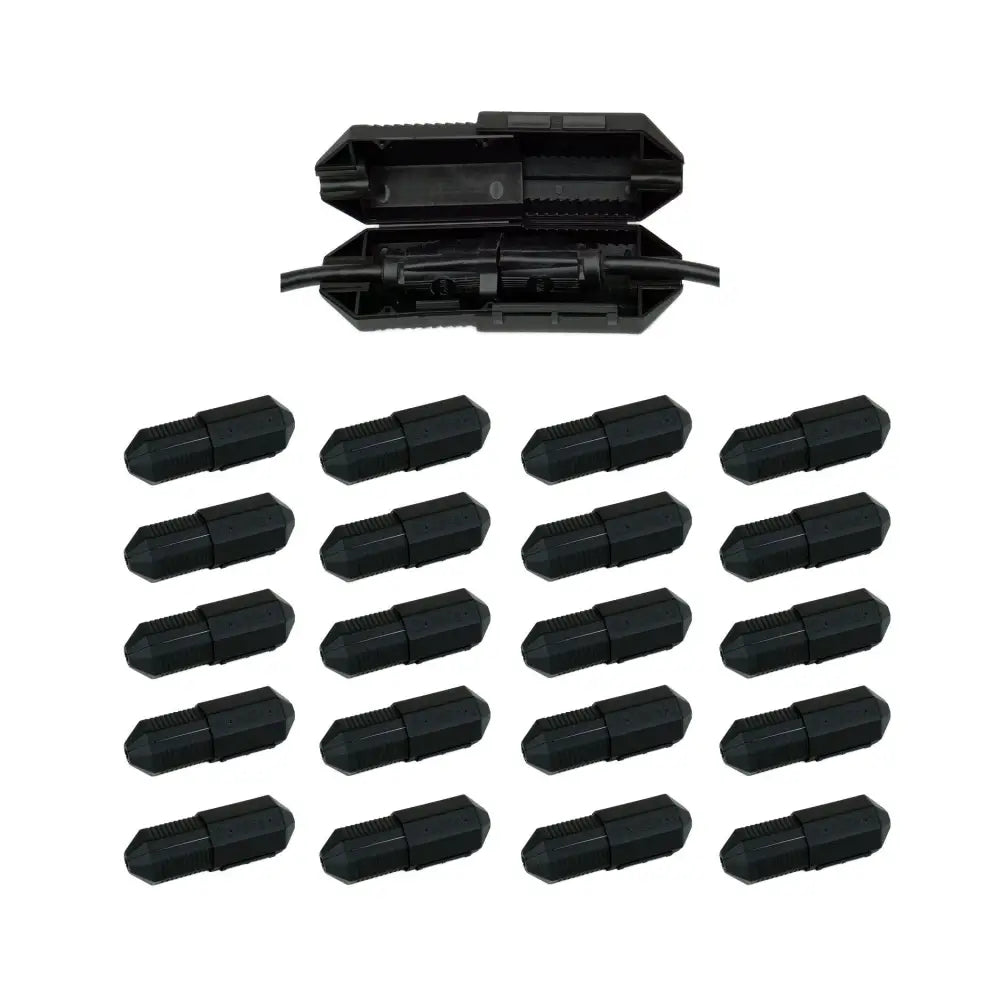 Black CordSafe PLUS extension cord cover with outdoor-safe connectors