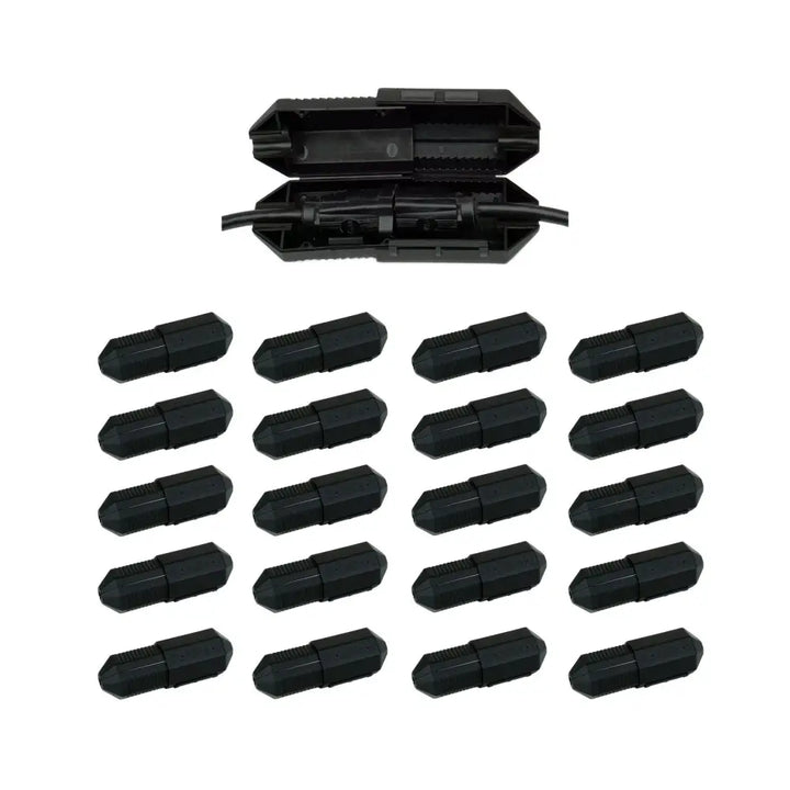 Black CordSafe PLUS extension cord cover with outdoor-safe connectors