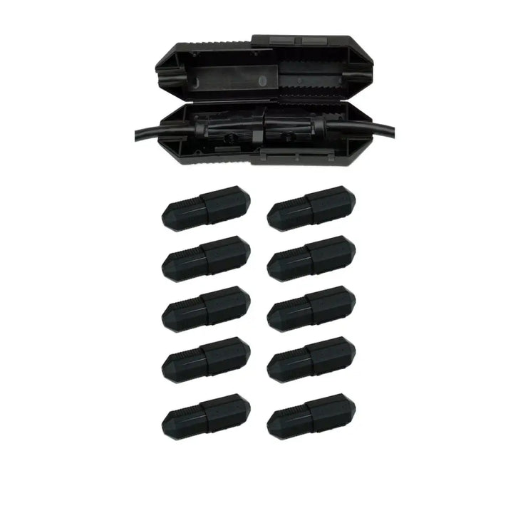 CordSafe PLUS Extension Cord Safety Cover Weather Resistant Plug Protector for 12 18 AWG | Made in USA Black 10pk