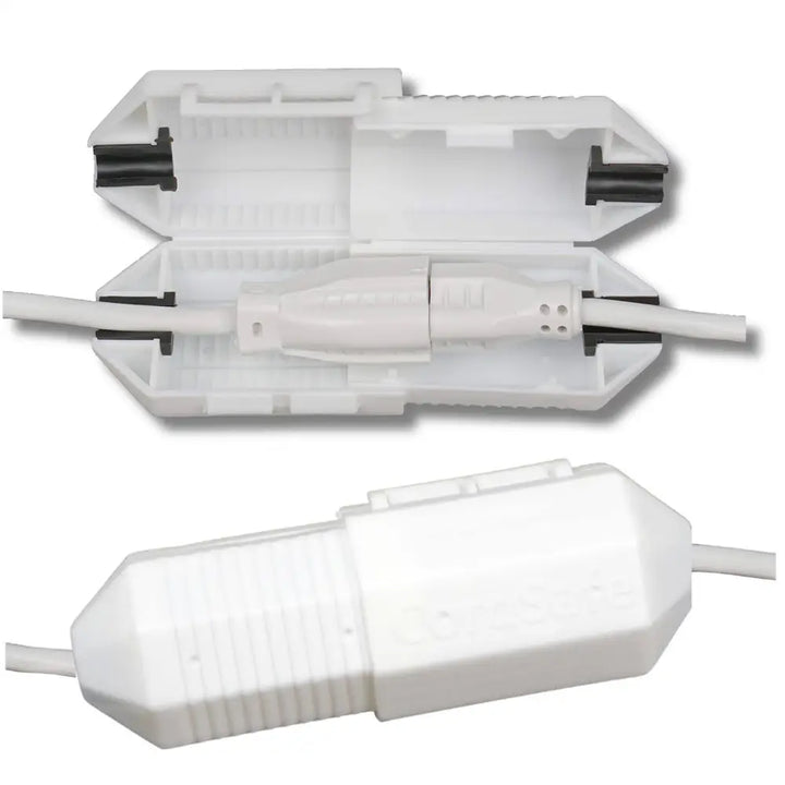 CordSafe Outdoor Extension Cord Cover Weather-Resistant Plug Protector Made In USA - White