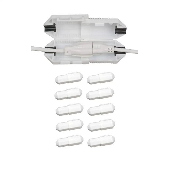 CordSafe Outdoor Extension Cord Cover Weather-Resistant Plug Protector Made In USA - White