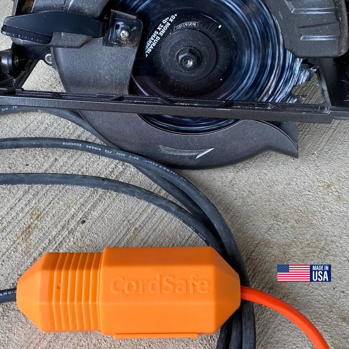 CordSafe PLUS Outdoor Extension Cord Safety Cover Weather Resistant Plug Protector for 12 18 AWG | Made in USA | FLI