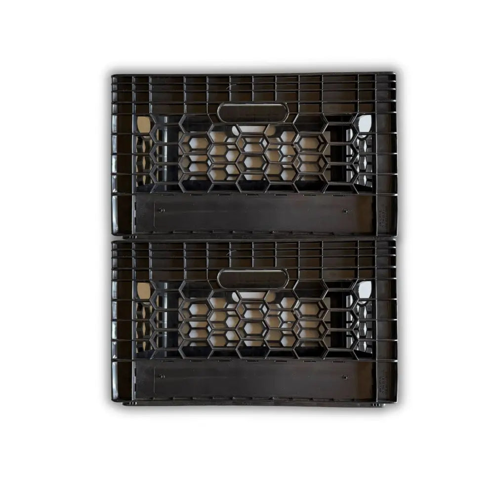 CrateMate 24QT Heavy-Duty Milk Crate Storage - Stackable Black Crate | Made in USA - CrateMate Storage Crate