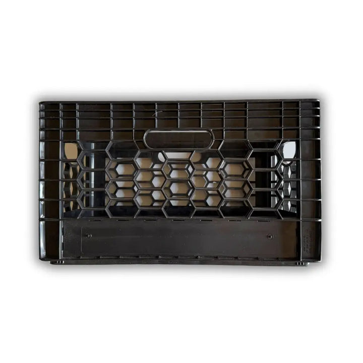 CrateMate 24QT Heavy-Duty Milk Crate Storage - Stackable Black Crate | Made in USA - CrateMate Storage Crate