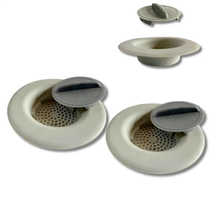 Flex Strainer 2-in-1 Kitchen Sink Strainer & Stopper ‚Äì Fits 3.5in Drains Made in USA - Gray 2pk - Sink Strainer