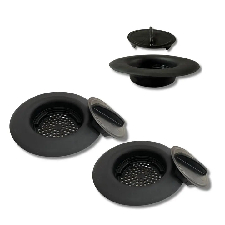Flex Strainer 2-in-1 Kitchen Sink Strainer & Stopper  Fits 3.5‚Äù Drains Made in USA - BL 2PK - Sink Strainer