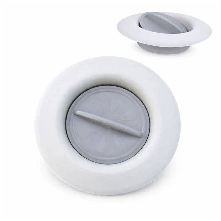 White and gray plastic flex strainer 2-in-1 kitchen sink strainer with circular design for kitchen sink use