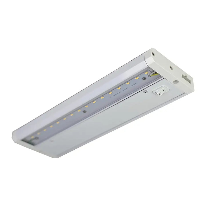 Fli Products white led under cabinet task light 12 inch with on off switch bright 400 lumen cabinet led closet light