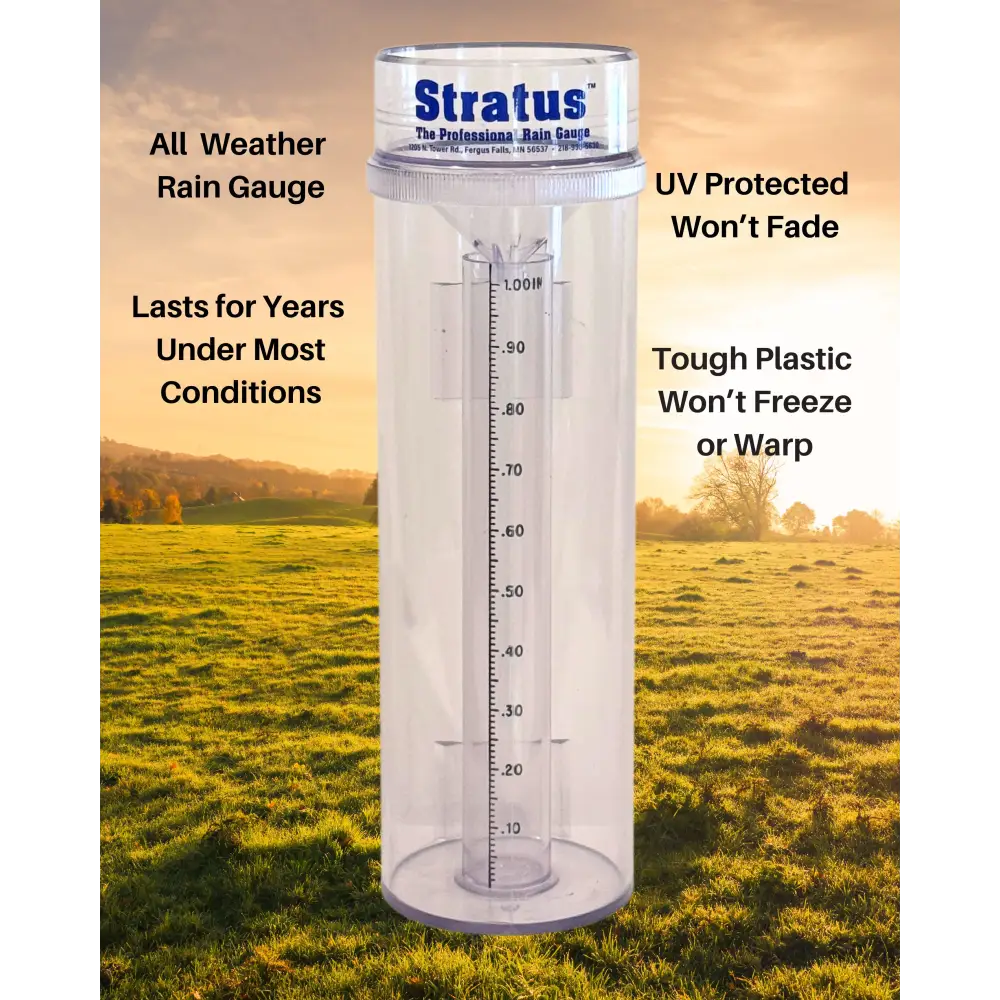 FLI Products Stratus Precision Rain Gauge 14-Inch NOAA-Endorsed Accurate to 1/100th Inch - Home and Garden