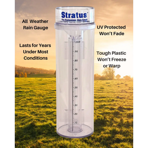 FLI Products Stratus Precision Rain Gauge 14-Inch NOAA-Endorsed Accurate to 1/100th Inch - Home and Garden