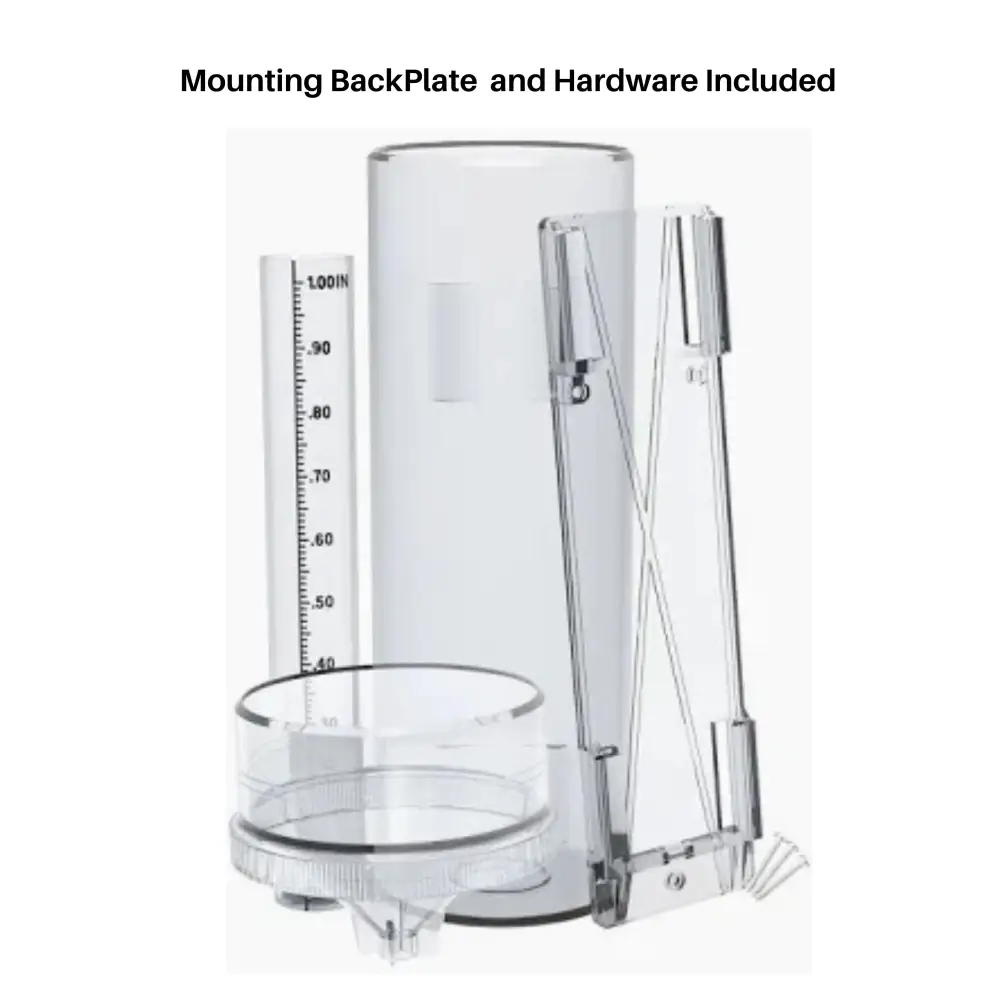 FLI Products Stratus Precision Rain Gauge 14-Inch NOAA-Endorsed Accurate to 1/100th Inch - Home and Garden USA Made