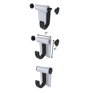 Hang It Simple 2in Wall Mounted Universal Storage Closet Hanger – Adjustable Durable Versatile 2-Pack - Hanging Storage