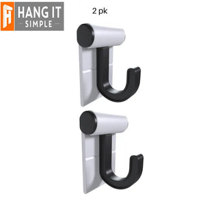 Hang It Simple 2in Wall Mounted Universal Storage Closet Hanger – Adjustable Durable Versatile 2-Pack - Hanging Storage