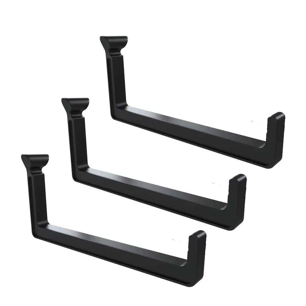 Hang It Simple Short Hooks Add-On Accessories for Kits 3-Pack Black - Hanging Storage Hooks and Rack Made in USA