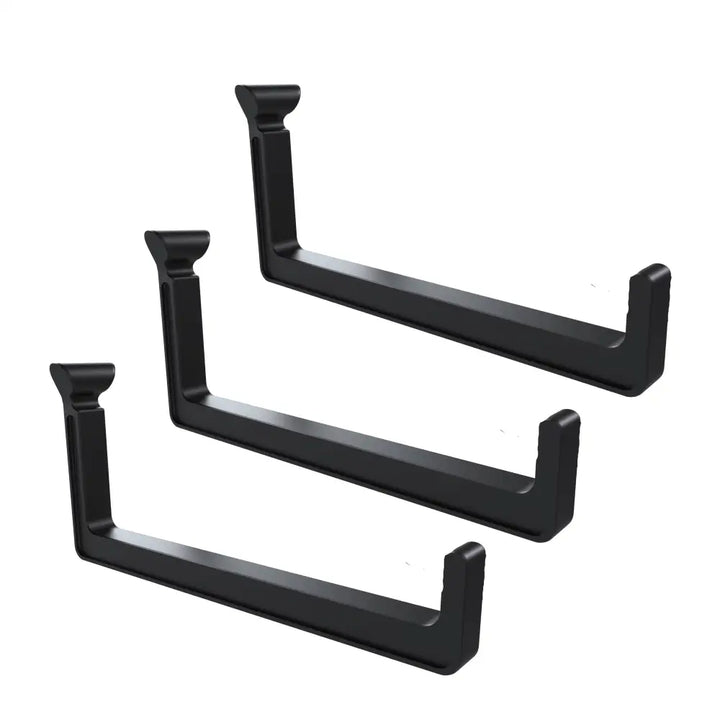 Hang It Simple Short Hooks Add-On Accessories for Kits 3-Pack Black - Hanging Storage Hooks and Rack Made in USA