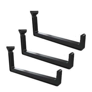 Hang It Simple Plastic Hooks Add-On Accessories for Kits – 3-Pack Black - Hanging Storage Hooks and Rack