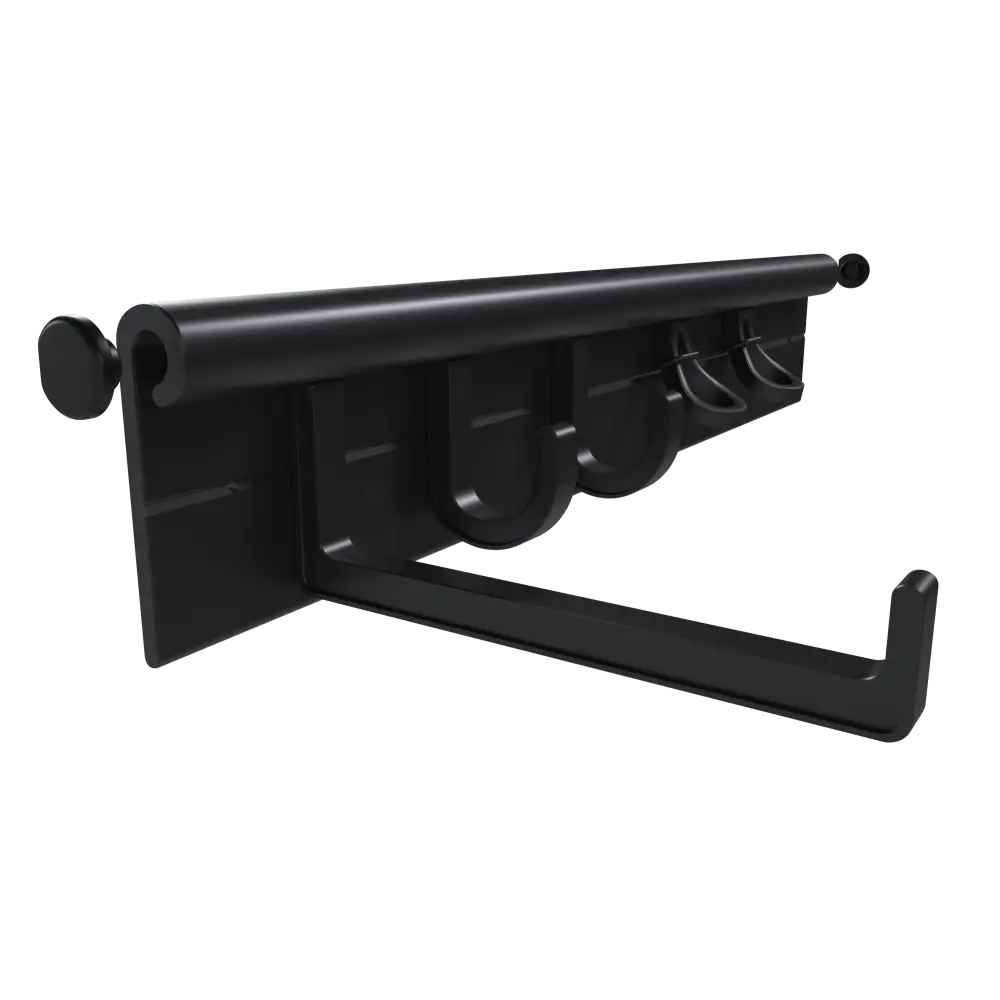 Hang It Simple Short Hooks Add-On Accessories for Kits 3-Pack Black - Hanging Storage Hooks and Rack Made in USA