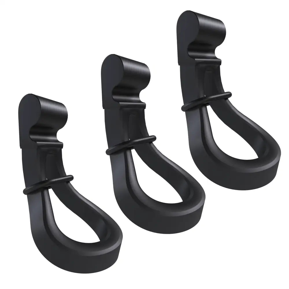 Hang It Simple Teardrop Rubber Hooks Add-On Accessories for Kits – 3-Pack Black - Hanging Storage Hooks and Rack
