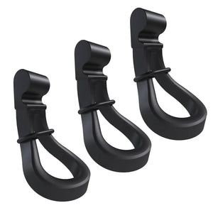 Hang It Simple Teardrop Rubber Hooks Add-On Accessories for Kits – 3-Pack Black - Hanging Storage Hooks and Rack