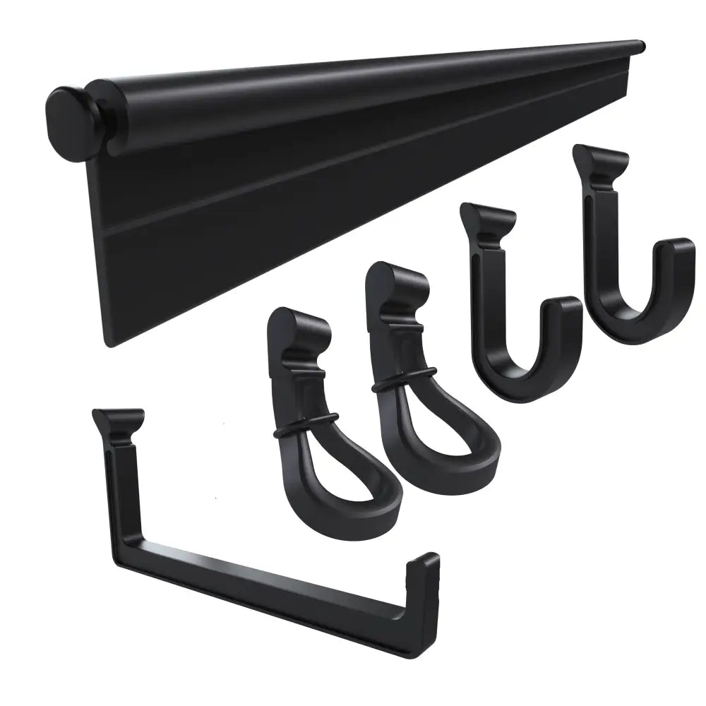 Hang It Simple Wall-Mounted Storage Hanger Kit Adjustable 18-Inch Organizer for Brooms Mops Tools Made in USA - Hanging