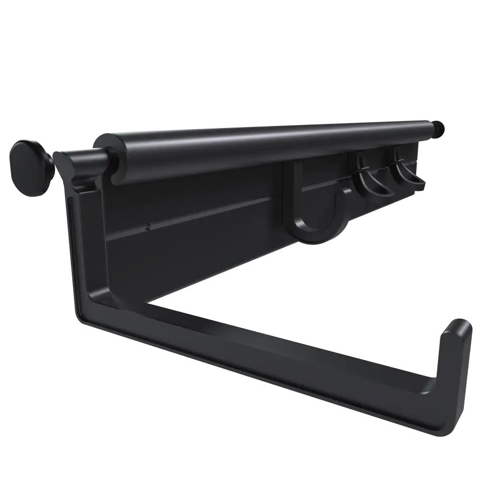Hang It Simple Wall-Mounted Storage Hanger Kit Adjustable 18-Inch Organizer for Brooms Mops Tools Made in USA - Hanging