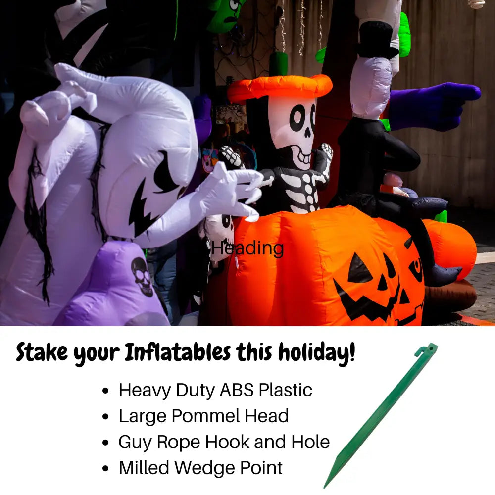 Heavy-Duty Garden Yard Stakes for Trees Tents and Holiday Inflatables - tent stake Made in USA