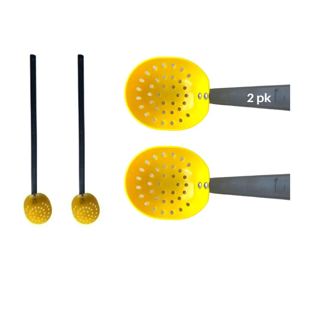 Holemate 36 inch floating ice fishing scoop bright yellow plastic anglers scoop with black handle for ice slush removal
