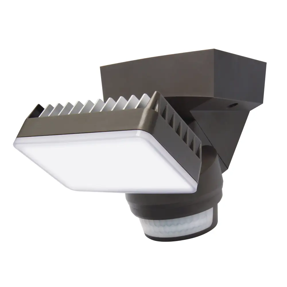 IQ America 1600 Lumen LED Motion Security Flood Light 180 deg 70ft Detection with Exit Detection Motion Security Flood
