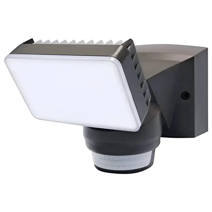 IQ America 1600 Lumen LED Motion Security Flood Light 180 deg 70ft Detection with Exit Detection Bronze Motion Security
