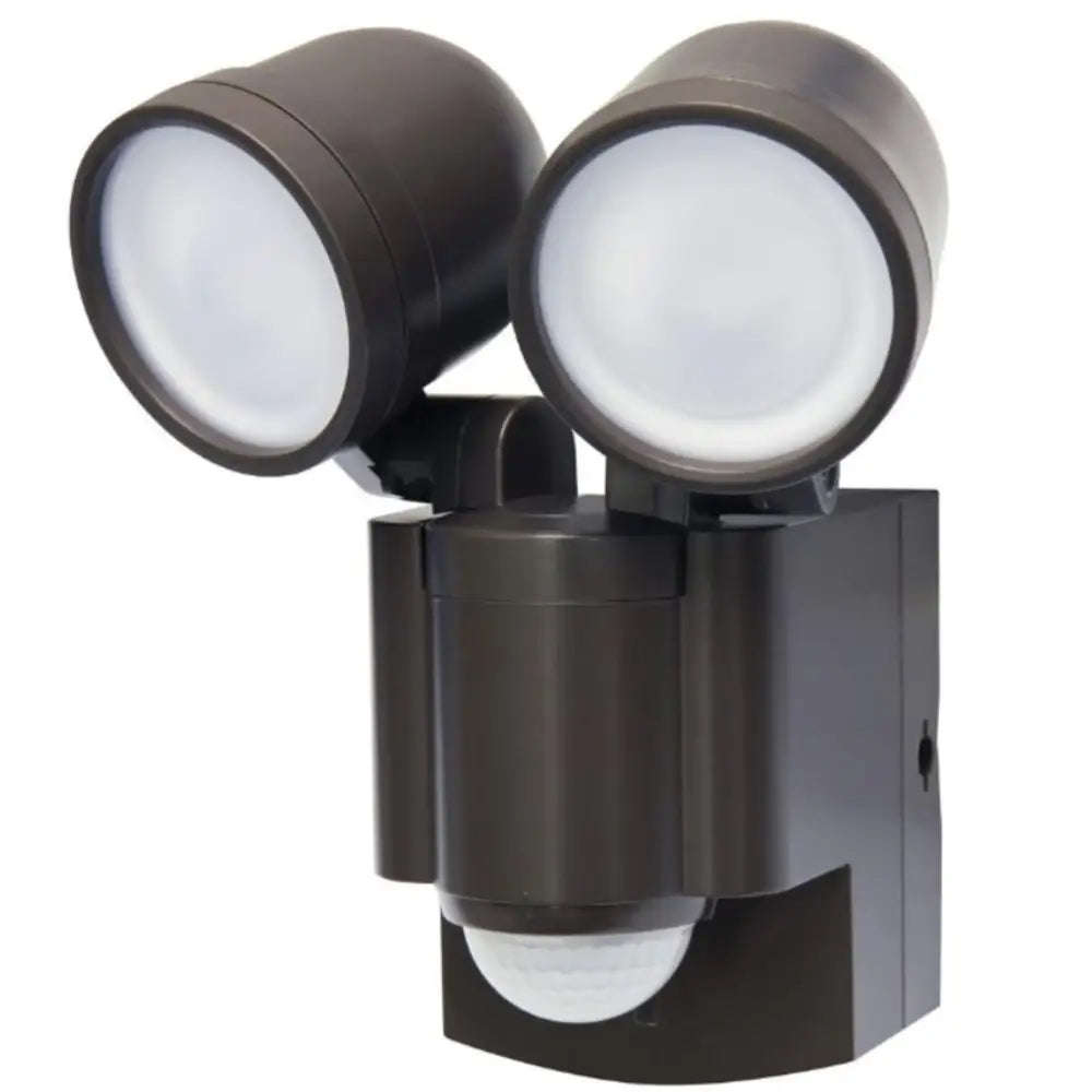 IQ America Battery-Powered LED Motion Security Sensor Flood Light 280 Lumens Bronze - Battery Operated Motion Security