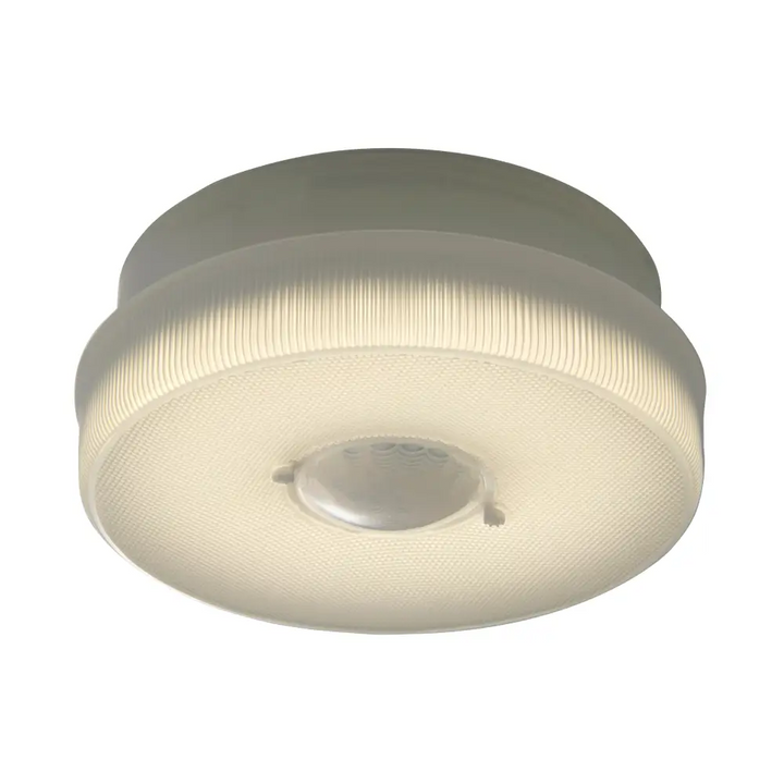 IQ America Battery-Powered LED Motion Sensor Flush Mount Ceiling Light 7 inch 1150 Lumens WH - Battery Operated Motion
