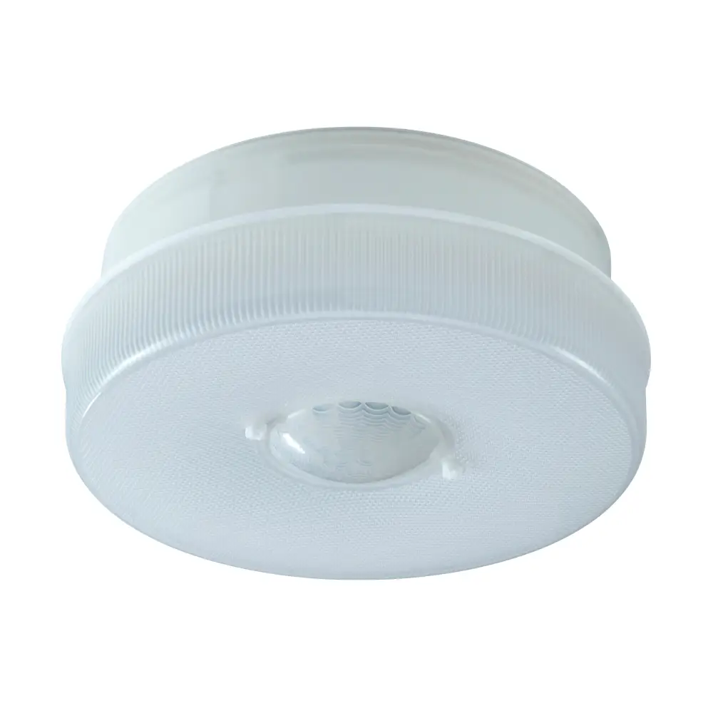 IQ America Battery-Powered LED Motion Sensor Flush Mount Ceiling Light 7 inch 1150 Lumens WH - 1PK - Battery Operated