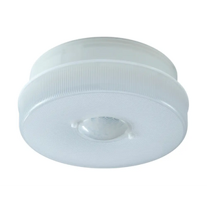 IQ America Battery-Powered LED Motion Sensor Flush Mount Ceiling Light 7 inch 1150 Lumens WH - 1PK - Battery Operated