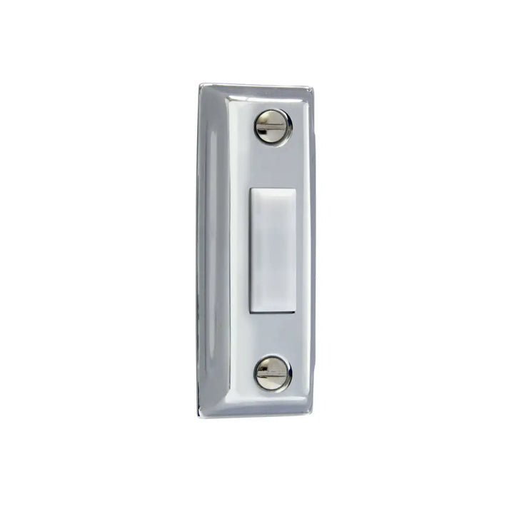 IQ America DP1203 Wired Doorbell Lighted Chrome Silver with White Pushbutton - door bell