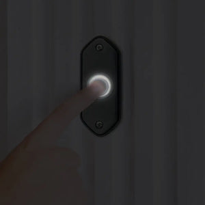IQ America DP1212A Wired Doorbell Pewter Contemporary Lighted Pushbutton Doorbell - door bell