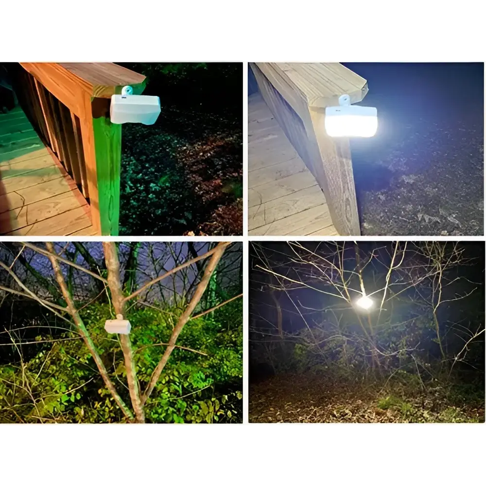 IQ America LB1135WH Battery-Powered LED Motion Security Sensor Flood Light 350 Lumens Universal Mount Closet Shed