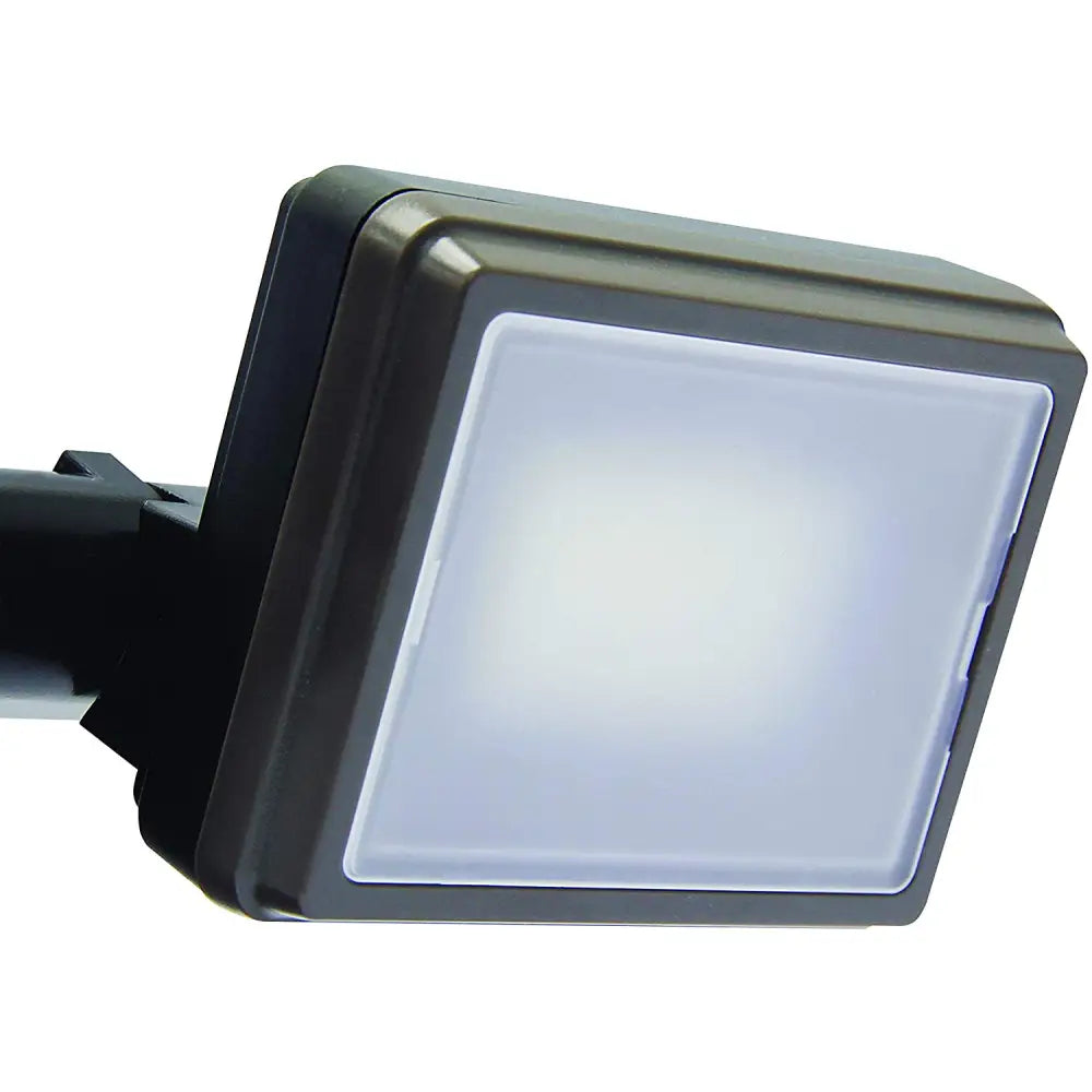 Black rectangular iq america led motion security flood light with frosted glass panel battery operated flood light