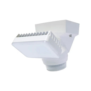 IQ America LM1801WH Motion Security Flood Light 1600 Lumen LED Wall Eave or Soffit Universal Mt Shed Storage Attic