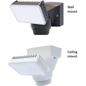 IQ America LM1801WH Motion Security Flood Light 1600 Lumen LED Wall Eave or Soffit Universal Mt Shed Storage Attic