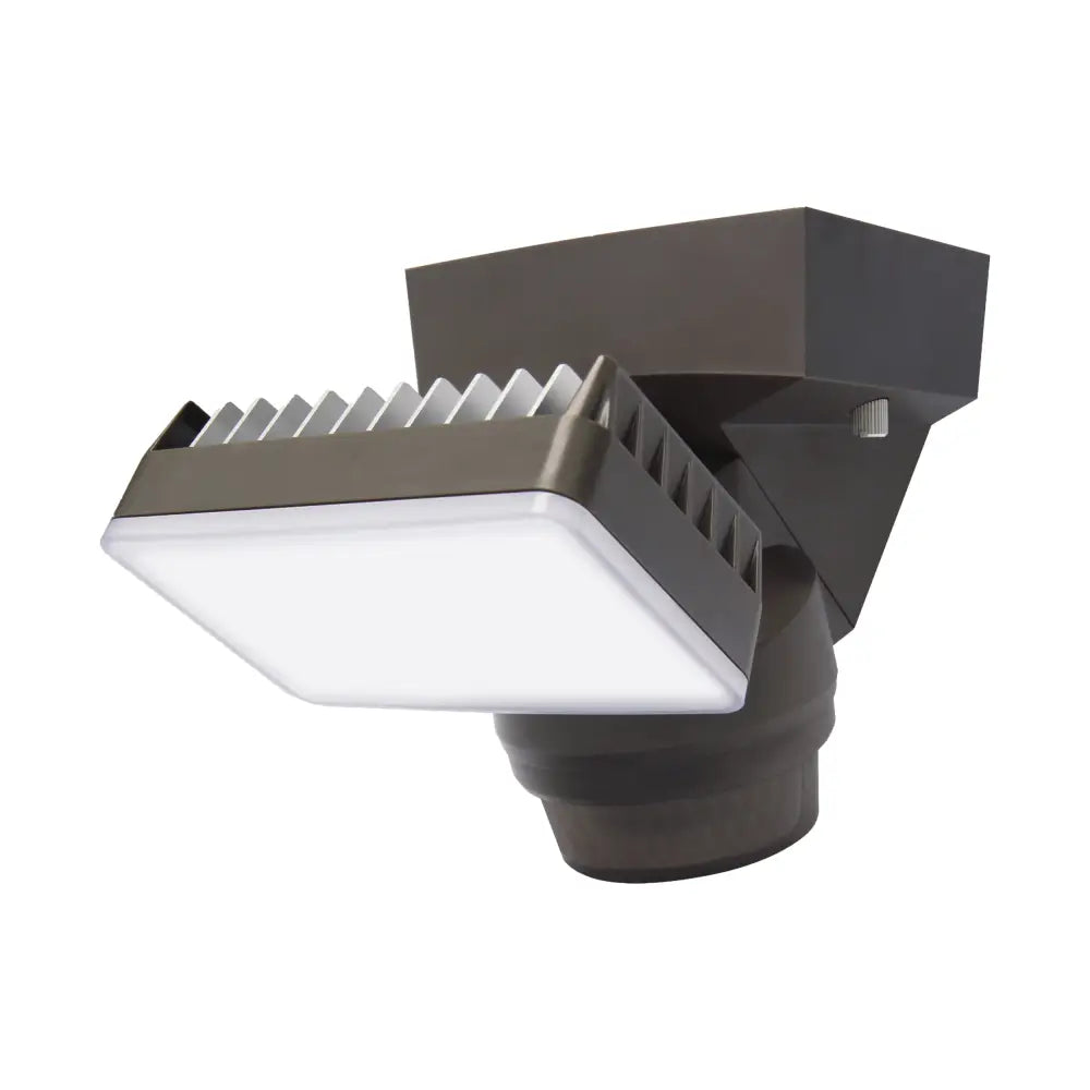 IQ America Motion Security Flood Light 1600 Lumen LED Outdoor Wall Eave or Soffit Universal Mt Shed Storage Attic