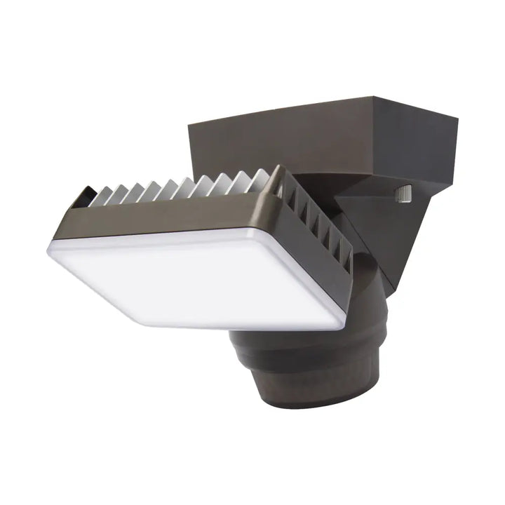 IQ America Motion Security Flood Light 1600 Lumen LED Outdoor Wall Eave or Soffit Universal Mt Shed Storage Attic