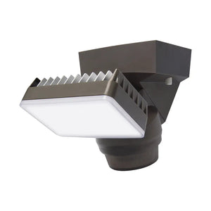 IQ America Motion Security Flood Light 1600 Lumen LED Outdoor Wall Eave or Soffit Universal Mt Shed Storage Attic